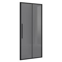 Дверь в нишу Niagara Nova NG-85-10TB (100х195) черный матовый,стекло тонированное,дверь раздвижная,1 место