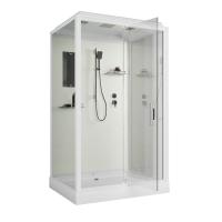 Душевая кабина Niagara Standart ST100/80/15Q (100х80х215) прямоугольник,поддон 15см,распашная,проф.белый,3 места