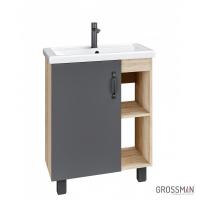 Тумба напольная Grossman ФЛАЙ-60 см дуб сонома/серая