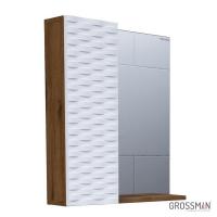 Шкаф-зеркало Grossman АЛЬБА-65 см лев веллингтон/белый