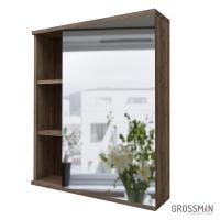 Шкаф-зеркало Grossman ФОРТА-70 см темный дуб галифакс