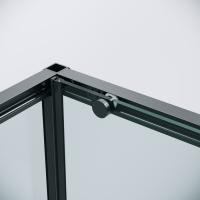Душевое ограждение Grossman Galaxy 100.K33.01.120.21.00-200.K33.01.100.21.00 (120х100х195) раздвижная,черный матовый,стекло прозрачное,2 места