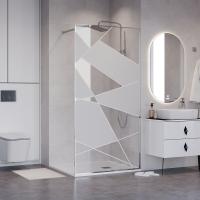 Душевая перегородка Niagara Nova NG-660-12 (120х195) хром,стекло прозрачное с рисунком,1 место