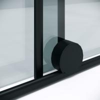 Душевая перегородка Niagara Nova NG-671-12BLACK (120х200) черный матовый,раздвижная,стекло прозрачное,1 место