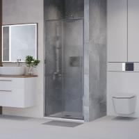 Дверь в нишу Niagara Nova NG-65-10CH (100х195) хром,стекло шиншилла,дверь раздвижная,1 место