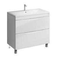 Тумба напольная "ВИСТА-90 см" с 2-я ящ. белый глянец (ум. Alice-90)