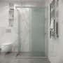 Душевое ограждение Niagara Eco NG-1018-14QMT (100х80х190) прямоугольник,раздвижное,хром,стекло матовое,1 место