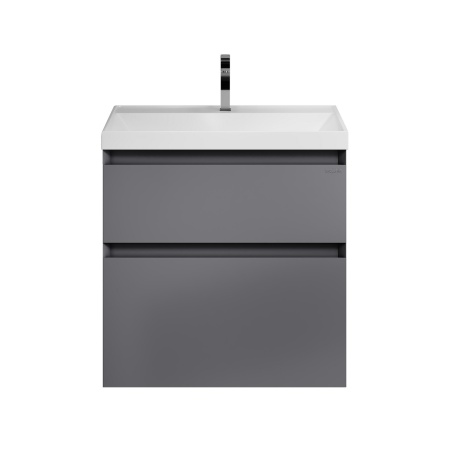 Тумба подвесная "МЕРКАДО-60 см" с 2-я ящ. графит матовая (ум. Classica-60)