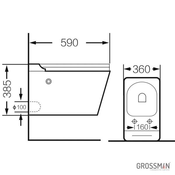 Унитаз подвесной Grossman GR-5501