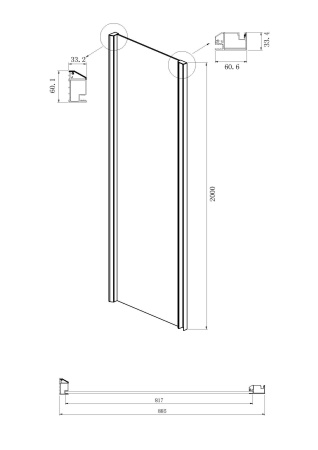 Боковая стенка Ambassador Intense 90IBB 900x2000