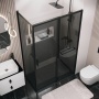 Душевое ограждение Grossman Style 100.K33.05.120.21.10-200.K33.05.100.21.10 (120х100х195) раздвижная,черный матовый,стекло тонированное,2 места