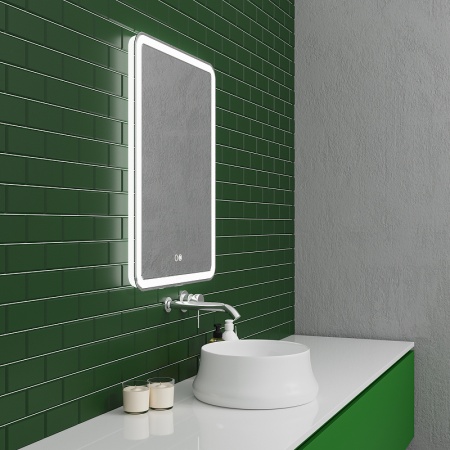 Зеркало Grossman Leo 60 166080 с подсветкой с сенсорным выключателем и подогревом