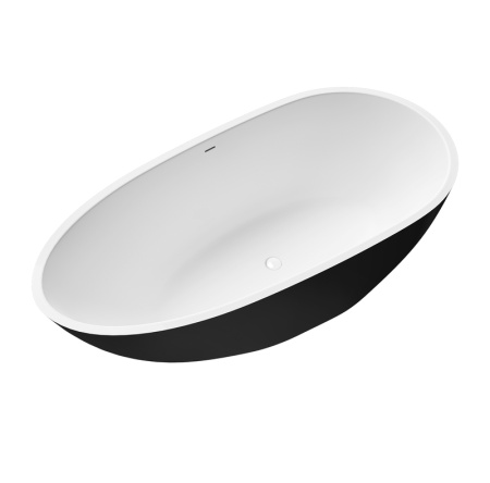 Ванна отдельностоящая Grossman Fly GR-1102MB (170х80х60) цвет черный/белый матовый,1 место