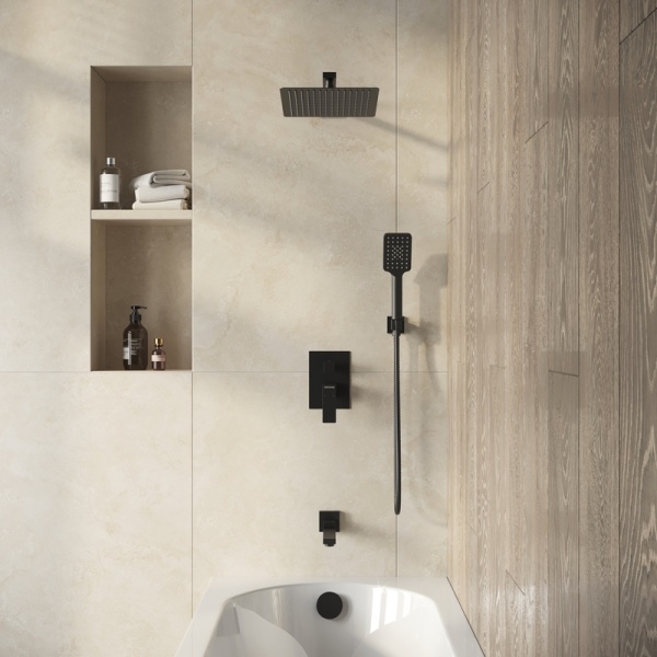 Душевая система скрытого монтажа Grossman Style 501.K35.05.210 черный матовый,1 место