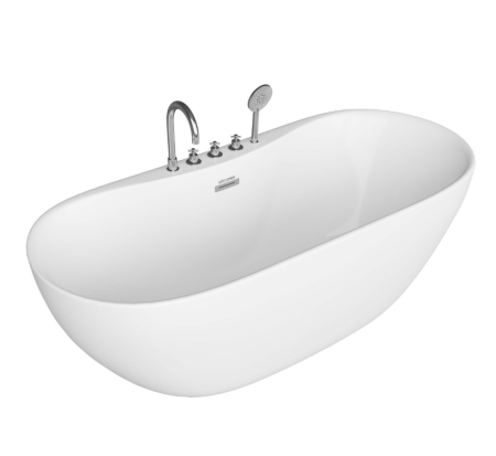 Ванна пристенная Grossman Classic GR-12501-1 (160х75х58),со смесителем на борту ,1 место