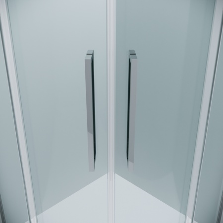 Душевое ограждение Grossman Cosmo 301.K33.02.8080.10.00 (80х80х195) четверть круга,раздвижная,хром,стекло прозрачное, 1 место