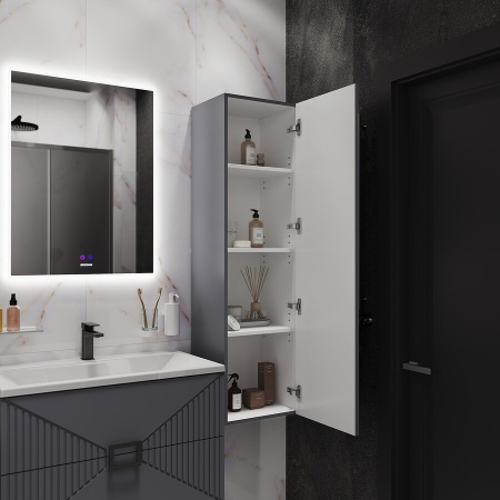 Пенал подвесной "ЛУКСОР-35 см" универсальный, графит матовый