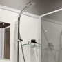 Душевая кабина Niagara Standart ST80/15Q/BK (80х80х200) квадрат,поддон 15см,распашная,проф.белый,без крыши,3 места