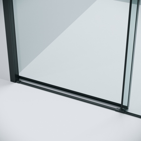 Душевое ограждение Grossman Style 100.K33.05.110.21.00-200.K33.05.90.21.00 (110х90х195) раздвижная,черный матовый,стекло прозрачное,2 места