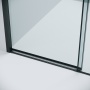 Душевое ограждение Grossman Style 100.K33.05.110.21.00-200.K33.05.90.21.00 (110х90х195) раздвижная,черный матовый,стекло прозрачное,2 места