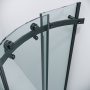 Душевое ограждение Grossman Classic 301.K33.04.9090.21.00 (90х90х195) четверть круга,раздвижная,черный матовый,стекло прозрачное, 1 место