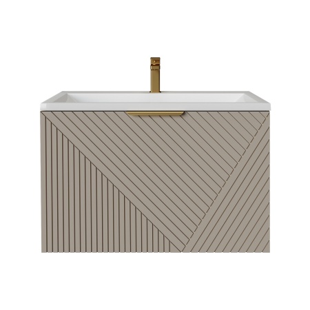 Тумба подвесная "БЛИСС-80 см" с 1 ящ. беж. матовая (ум. Блисс-80 см.)