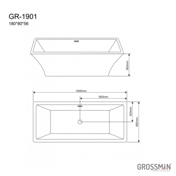 Отдельностоящая ванна Grossman GR-1901