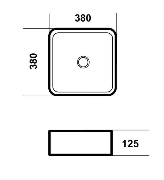 Раковина Grossman Falcon 38х38 GR-3055