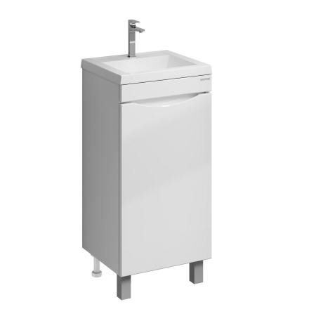 Тумба напольная "ВИСТА-40 см" с 1-ой двер.,правая, белый глянец (ум. Alice-40)