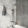 Душевая стойка Grossman Style 500.K35.05.100 с верхним душем,ручной лейкой и смесителем,хром глянцевый,1 место