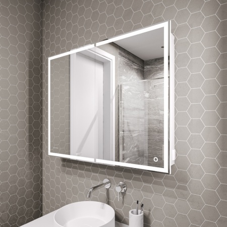 Шкаф-зеркало "МЕРКАДО-100 см" универсал. с LED подсветкой