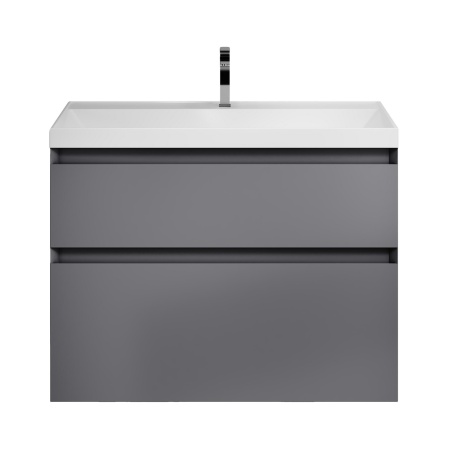 Тумба подвесная "МЕРКАДО-80 см" с 2-я ящ. графит матовая (ум. Classica-80)