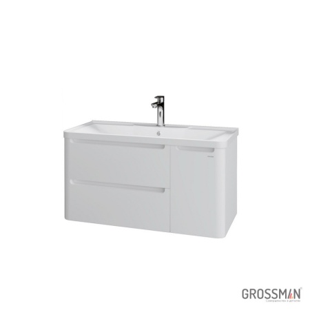 Тумба подвесная Grossman АДЕЛЬ-100 см с 2-я ящиками белая
