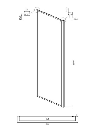 Душевое ограждение Ambassador Forsa 17021110AX-90AX 1500х900x2000