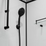Душевая кабина Niagara Standart ST100/15QL/KL/BKT (100х100х225) низкий поддон(15см),черный,стекло прозрачное,3 места