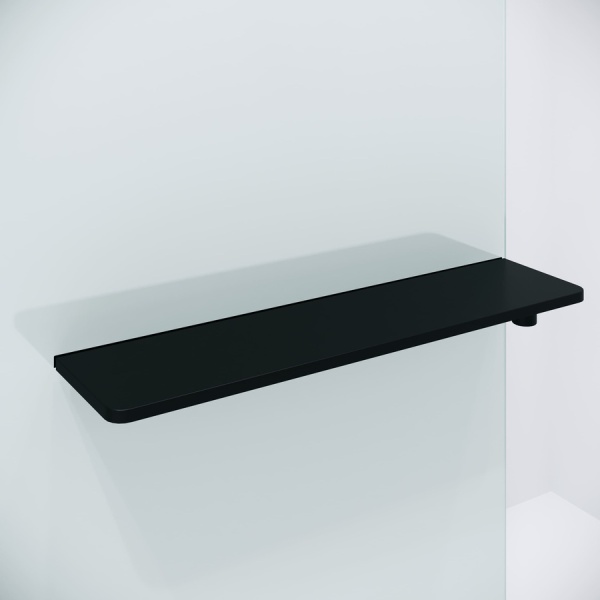 Душевая перегородка Niagara Nova NG-582-90BLACK (90х200) черный матовый,стекло белый градиент,1 место