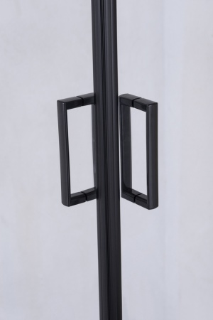Душевое ограждение Niagara Nova NG-6821-08ВLACK (120х80х195) асимметрия,черный,двери раздвижные,стекло прозрачное,1 место