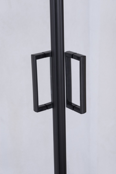 Душевое ограждение Niagara Nova NG-6821-08ВLACK (120х80х195) асимметрия,черный,двери раздвижные,стекло прозрачное,1 место