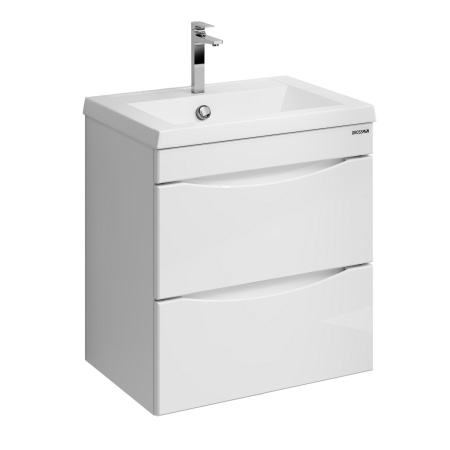 Тумба подвесная "ВИСТА-50 см" с 2-я ящ. белый глянец (ум. Alice-50)