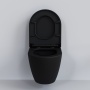 Унитаз Queen 113T20201R (570*360*400) ЧЁРНЫЙ МАТОВЫЙ подвесной БЕЗОБОДКОВЫЙ, 1 место