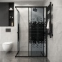 Душевое ограждение Niagara Eco NG-1012-14QBLACK (120х80х190) прямоугольник,раздвижное,черный,стекло мозаика,1 место