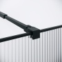 Душевая перегородка Niagara Nova NG-481-10FBLACK (100х200) черный матовый,стекло рифленое/тонированное,1 место