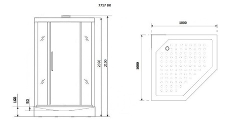 Душевая кабина Niagara Lux 7717GBK