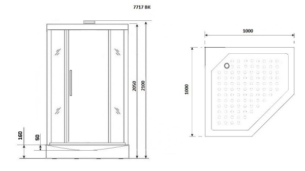 Душевая кабина Niagara Lux 7717GBK