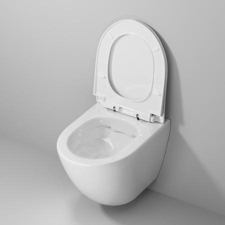 Унитаз подвесной Niagara Vista NG-9301 (495х365х375) безободковый с тонкой крышкой,микролифт,1 место