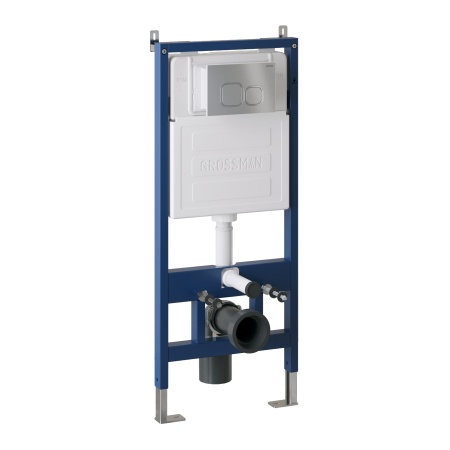Комплект 3 в 1: Grossman инсталляция 900.K31.01.000+клавиша 700.K31.02.110.110 хром матовый+унитаз GR-4411S