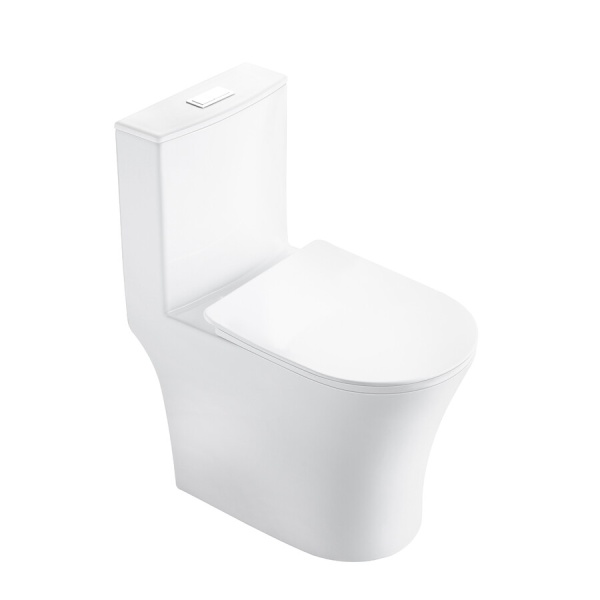 Унитаз напольный Grossman Thin Rim GR-5607SQ (656х370х796) тонкий ободок,белый с тонкой крышкой,микролифт,смыв торнадо,1 место