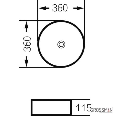 Раковина Grossman GR-4040BW