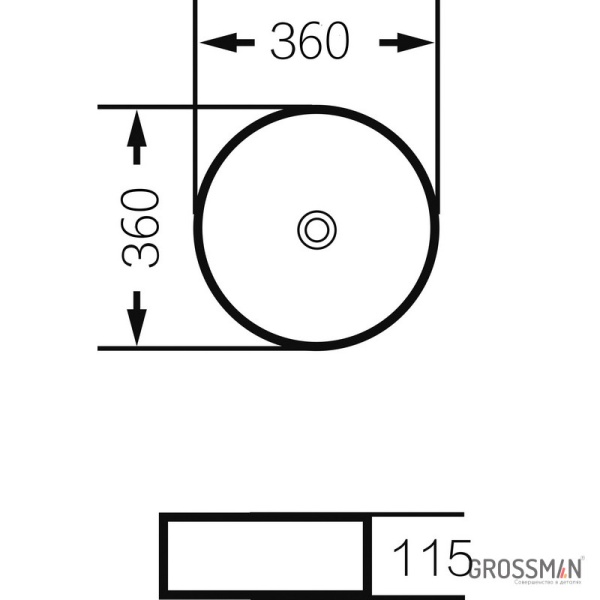 Раковина Grossman GR-4040BW