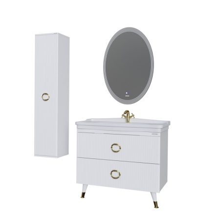 Пенал подвесной "АТРИО-35 см" универсальный, белый глянец